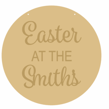 4mm OAK VENEER Circle Easter At The Family Name (3mm words)