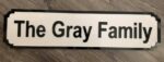 3mm Personalised Acrylic Street Sign (2 layers) 150mm high