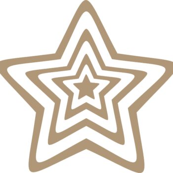 3mm mdf 4 Piece Star