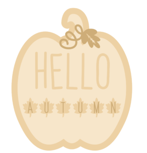 3mm mdf Layered Pumpkin - Hello Autumn