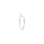 50mm Acrylic Feather Shape
