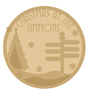 Circle Christmas At The Family Name with Signpost