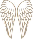 4mm mdf Cut Through Angel Wings (Pair)
