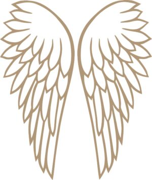 4mm mdf Cut Through Angel Wings (Pair)