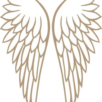 4mm mdf Cut Through Angel Wings (Pair)