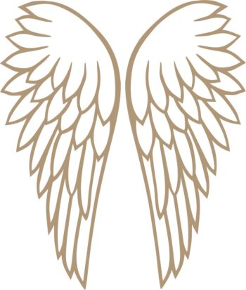 4mm mdf Cut Through Angel Wings (Pair)