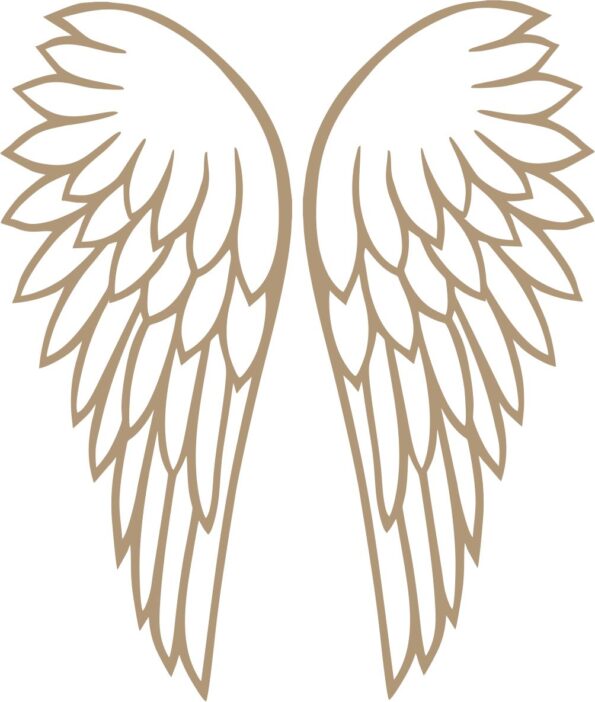 4mm mdf Cut Through Angel Wings (Pair)