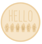 3mm mdf Layered Circle- Hello Summer Style 1