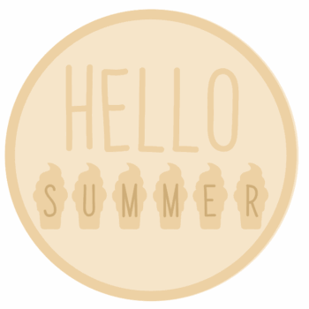 3mm mdf Layered Circle- Hello Summer Style 1
