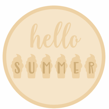 3mm mdf Layered Circle- Hello Summer Style 2