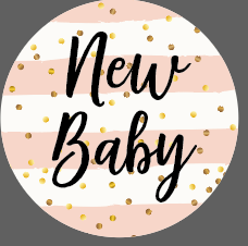 3mm Printed Token - New Baby Soft Pink