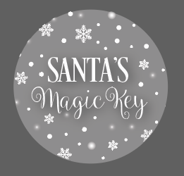 3mm Printed Token - Santa's Magic Key - Silver