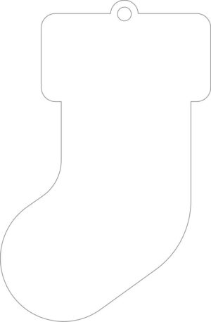 8cm Acrylic Stocking (Pack of 10)