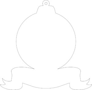 3mm Acrylic Ribbon Bauble (Pack of 10)