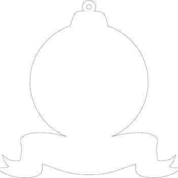 3mm Acrylic Ribbon Bauble (Pack of 10)