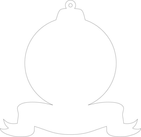 3mm Acrylic Ribbon Bauble (Pack of 10)