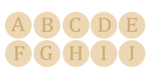 3mm mdf Circle with Initial (100mm)