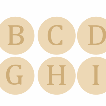 3mm mdf Circle with Initial (100mm)