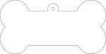 3mm Acrylic Dog Bone with hoop (100mm wide)(pack of 10)