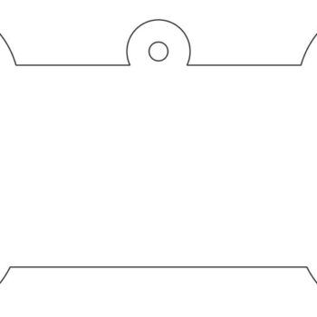 3mm Acrylic Dog Bone with hoop (100mm wide)(pack of 10)