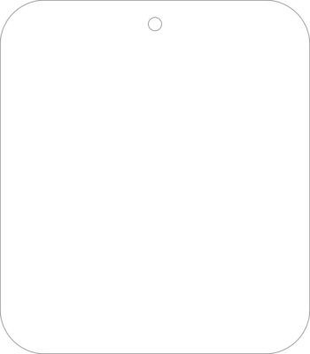 8CM X 7CM ACRYLIC TAG (pack of 10)