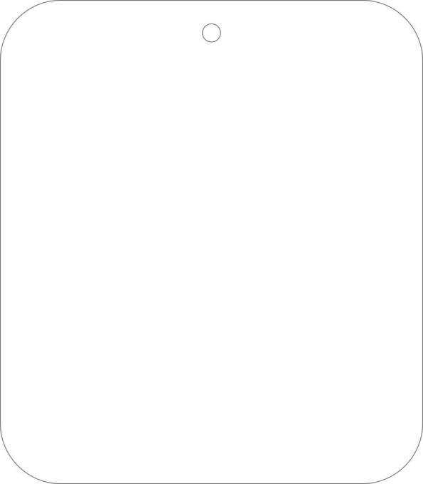 8CM X 7CM ACRYLIC TAG (pack of 10)