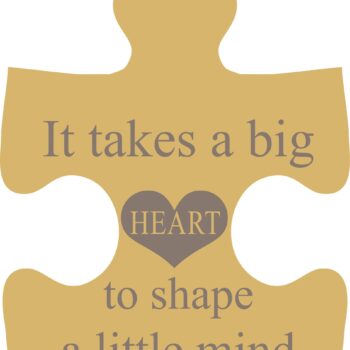 18mm Engraved Jigsaw - It takes a big heart to shape a little mind
