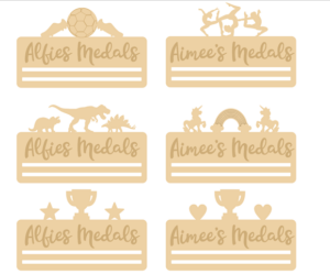 4mm mdf Personalised Medal Hanger (new style)