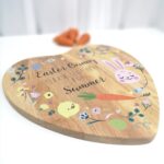 Heart Shaped Easter Bunny Treat Board – floral design