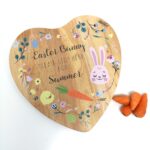 Heart Shaped Easter Bunny Treat Board – floral design