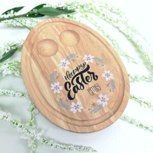 Printed EGG SHAPED Floral Breakfast Egg Board