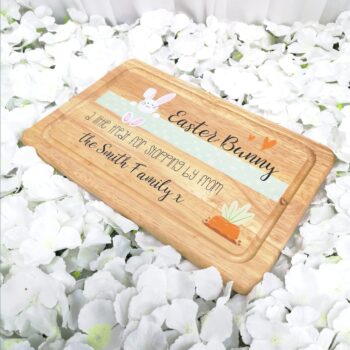 Rectangular Easter Bunny Treat Board - Ribbon Design