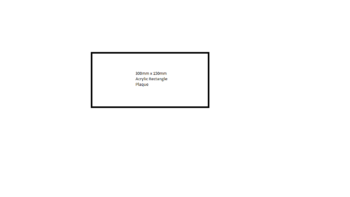 Acrylic Rectangular Plaque 300mm x 150mm
