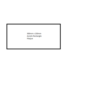 Acrylic Rectangular Plaque 300mm x 150mm