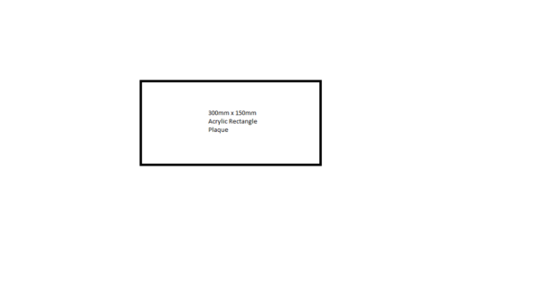 Acrylic Rectangular Plaque 300mm x 150mm
