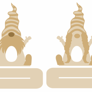 3mm layered Gnomes on Plinth Kinder or Creme Egg Holder
