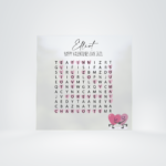 Printed IKEA Ribba or Sannahed Word Search - Valentines