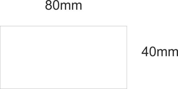 Acrylic shape 80mm x 40mm Rectangle
