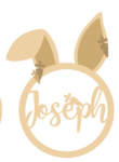 3mm mdf Personalised Bunny Hoop