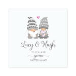 Printed IKEA Ribba or Sannahed Gnome Couple Plaque