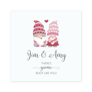 Printed IKEA Ribba or Sannahed Gnome Couple Plaque