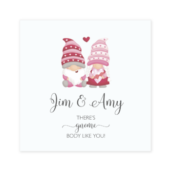 Printed IKEA Ribba or Sannahed Gnome Couple Plaque