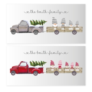 Printed Christmas Truck Gonk Gnome Design