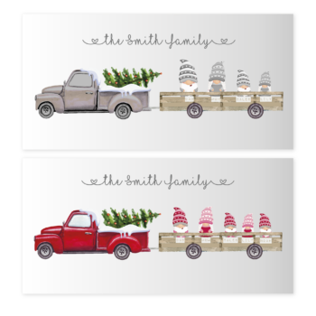 Printed Christmas Truck Gonk Gnome Design