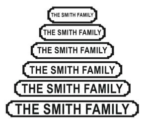 3mm Personalised Acrylic Street Sign (2 layers) 100mm High