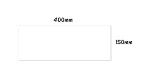 Acrylic Rectangular Plaque 400mm x 150mm