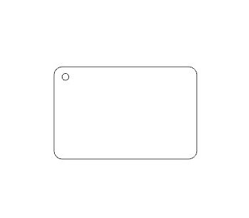 85mm x 55mm rounded key ring fob (pack of 10)