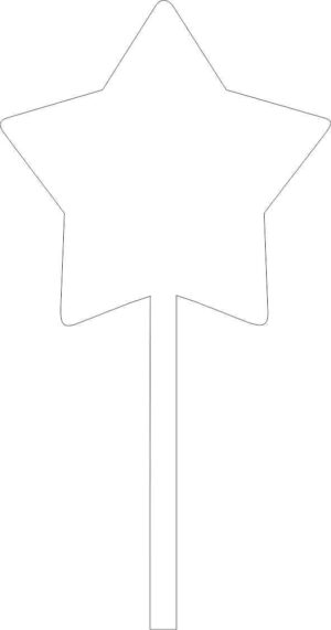 3mm Star Top Acrylic Cake Topper