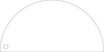 6cm Acrylic Semi Circles  (Pack of 10)