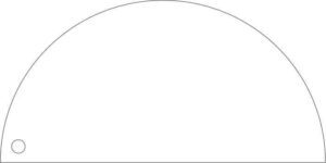 6cm Acrylic Semi Circles (Pack of 10)
